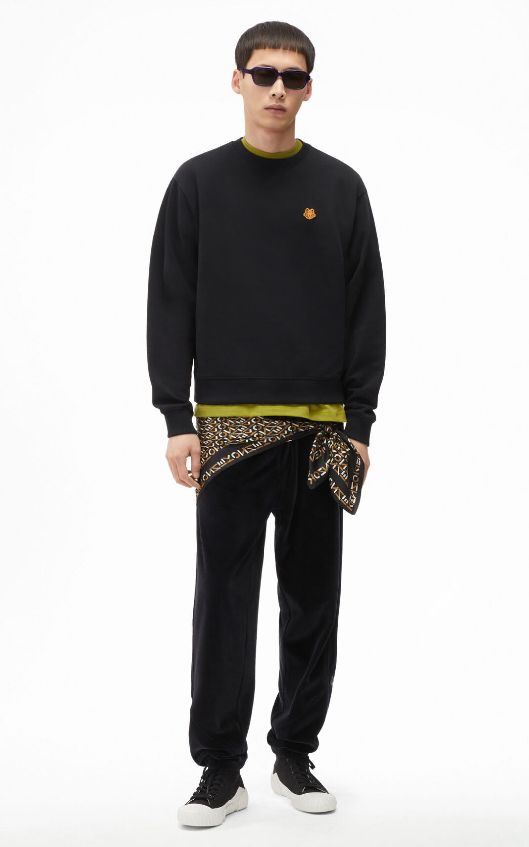 Sweatshirt Kenzo Tiger Crest Masculino - Pretas | 960JGSRXY